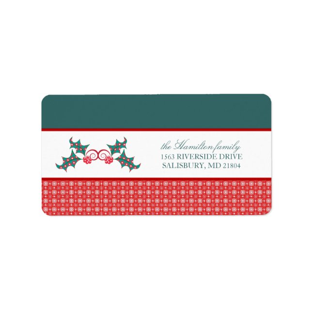 Christmas Card Mailing Address Labels (Front)
