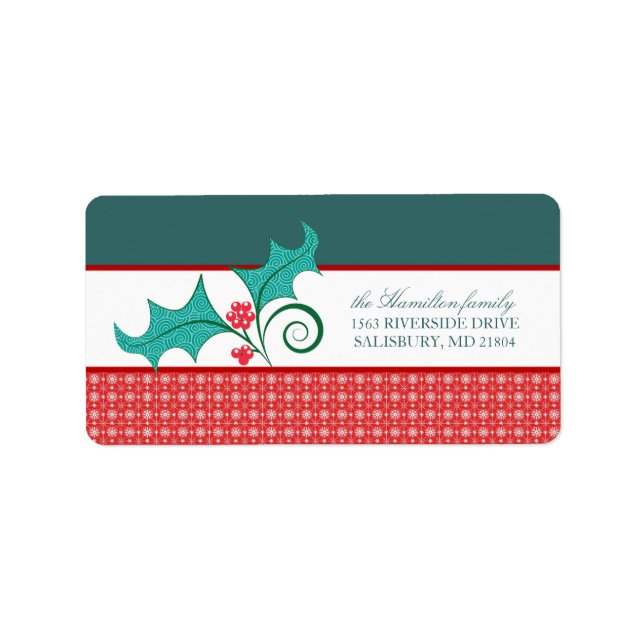 Christmas Card Mailing Address Labels (Front)
