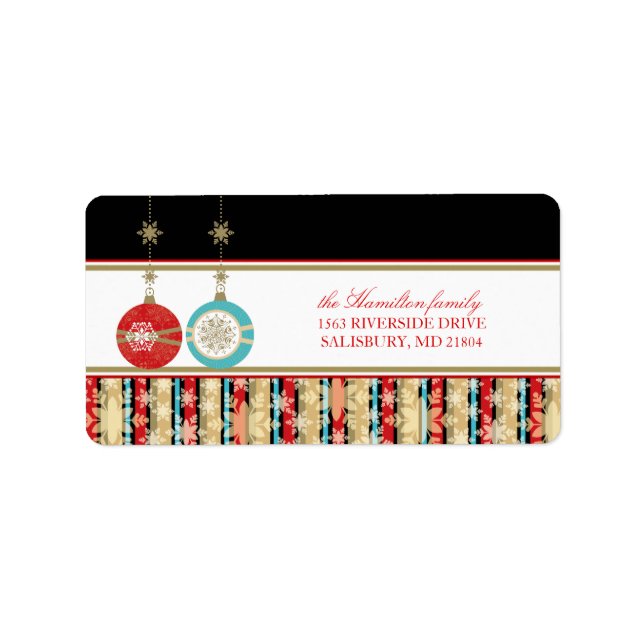 Christmas Card Mailing Address Labels (Front)