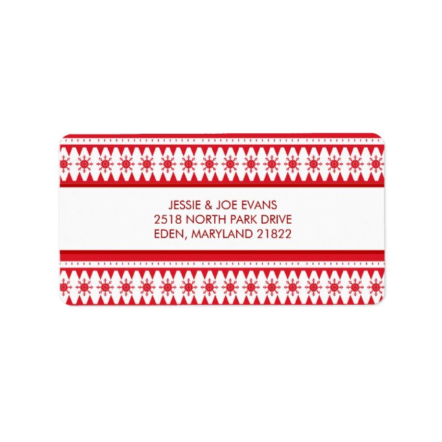 Christmas Card Mailing Address Labels (Front)