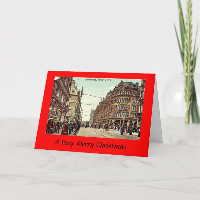 Christmas Card - Manchester, Deansgate, 1907 (Front)