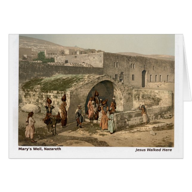 Christmas Card Mary’s Well – Holy Land Photo (Front Horizontal)
