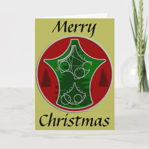 Christmas Card: Merry Christmas with Trees Holiday Card