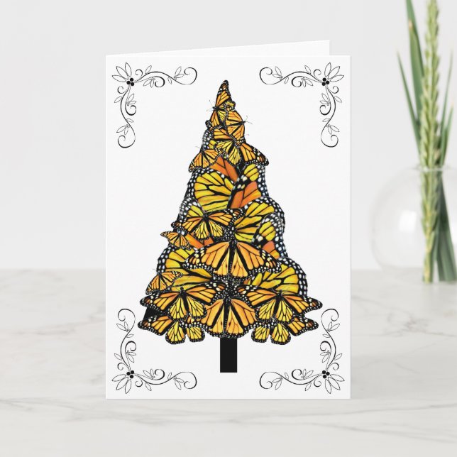 Christmas Card Monarch Christmas Tree (Front)