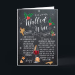 christmas card mulled wine recipe chalkboard<br><div class="desc">A quirky (yet practical!) Christmas card,  featuring a mulled wine recipe,  set against a chalkboard effect background. Click the customise button if you would like to add your own message/wording inside the card.</div>