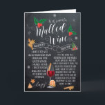 christmas card mulled wine recipe chalkboard<br><div class="desc">A quirky (yet practical!) Christmas card,  featuring a mulled wine recipe,  set against a chalkboard effect background. Click the customise button if you would like to add your own message/wording inside the card.</div>