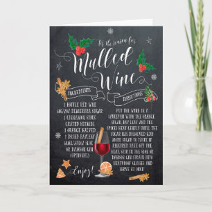 christmas card mulled wine recipe chalkboard