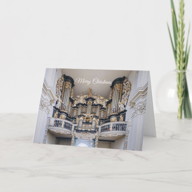 Christmas card of a baroque organ in Germany (Front)