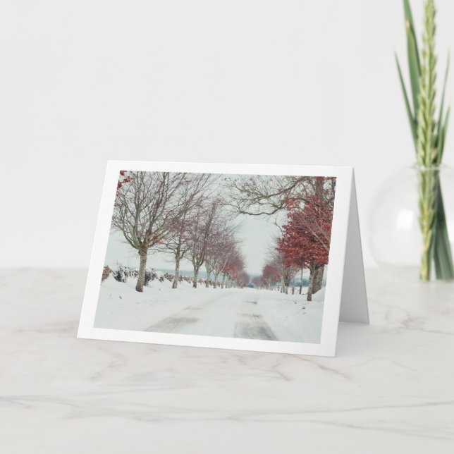 Christmas card of Cotswold snow scene (Front)