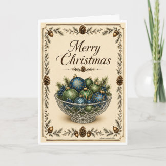 Christmas Card - Ornaments in Bowl