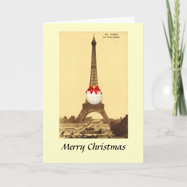 Christmas Card - Paris, Eiffel Tower (Front)