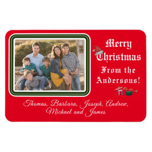 Christmas Card Photo Magnet