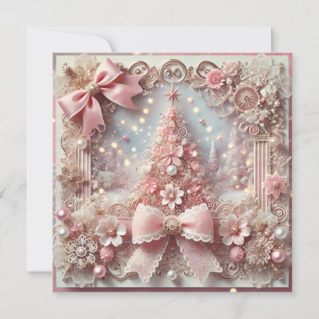 Christmas Card Pink Themed (Front)