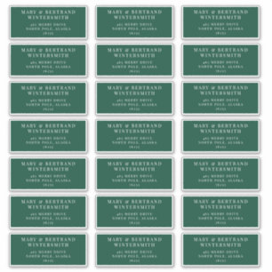 Christmas Card Pre-addressed Envelope Labels