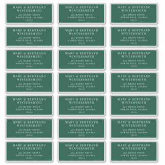 Christmas Card Pre-addressed Envelope Labels