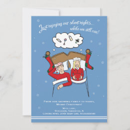 Christmas Card Pregnancy Announcement - Blonde