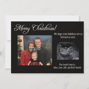 Christmas Card Pregnancy Announcement Ultrasound