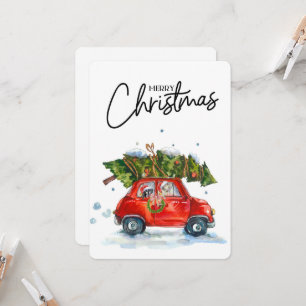 Christmas Card-Pups with tree