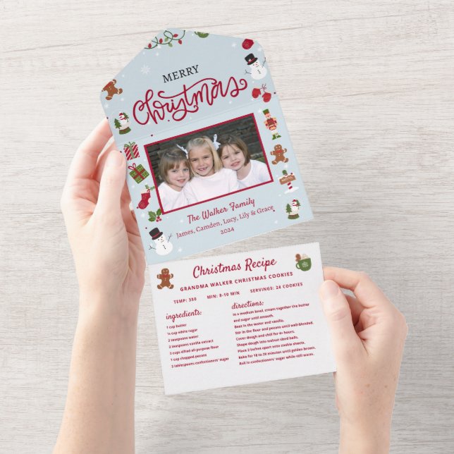 Christmas Card Recipe Collage Photo Christmas  (Tearaway)