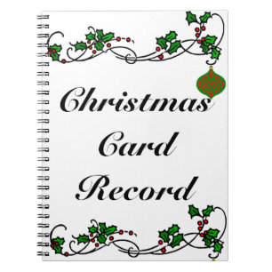 Christmas Card Record Notebook
