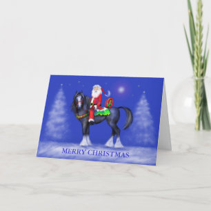 Christmas Card - Santa on Horseback