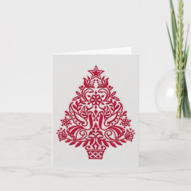 Christmas Card - Scandinavian Christmas Folk Art  (Front)