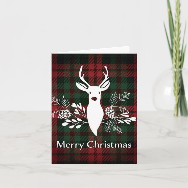 Christmas Card - Scottish Tartan Wildlife (Front)