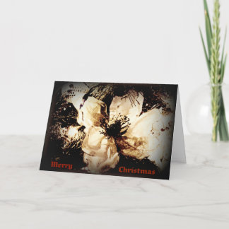 CHRISTMAS CARD SEPIA FLOWER