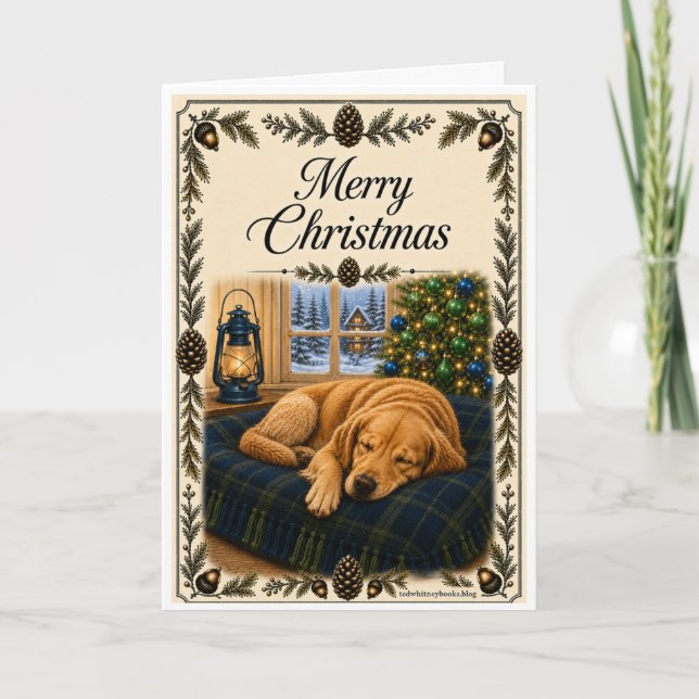 Christmas Card - Sleeping Dog (Front)