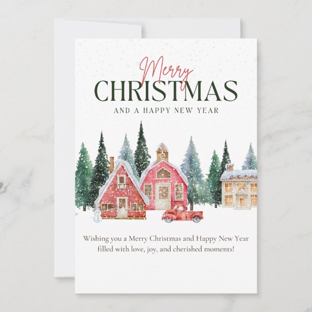 Christmas Card - Snow & Trees  (Front)