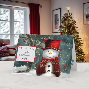 Christmas Card Snowman Covid No Place To Go Snow