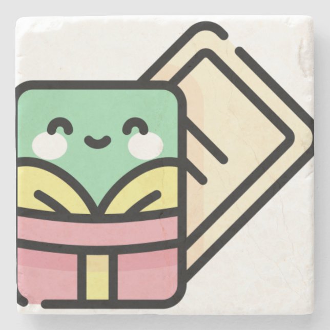 christmas card stone coaster (Front)