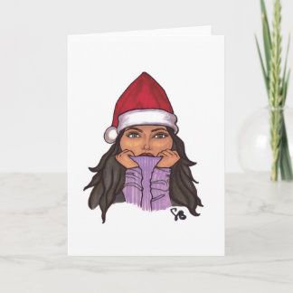 Christmas Card - sweater girl