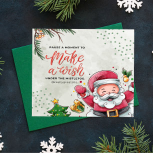 Christmas Card template, Vintage Chrismas Santa 