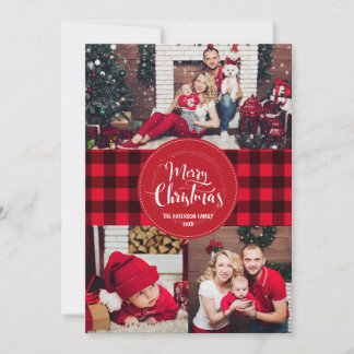 Christmas card template with photo