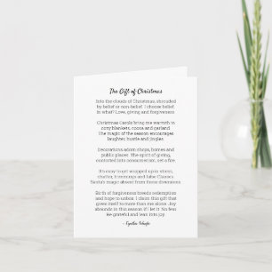 CHRISTMAS CARD - The Gift of Christmas Poem