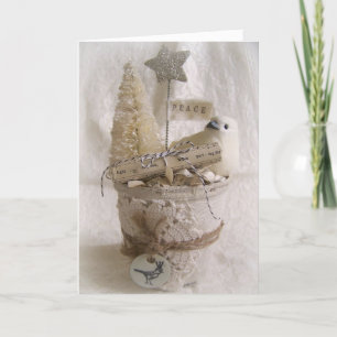 Christmas Card-Vintage Shabby Chic Christmas Decor Holiday Card