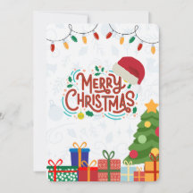 Christmas Card White Double Sided