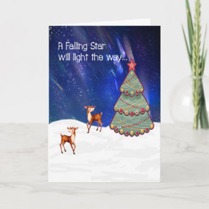 Christmas Card with a Designer Tree & Deer