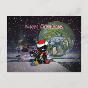 Christmas card with cat