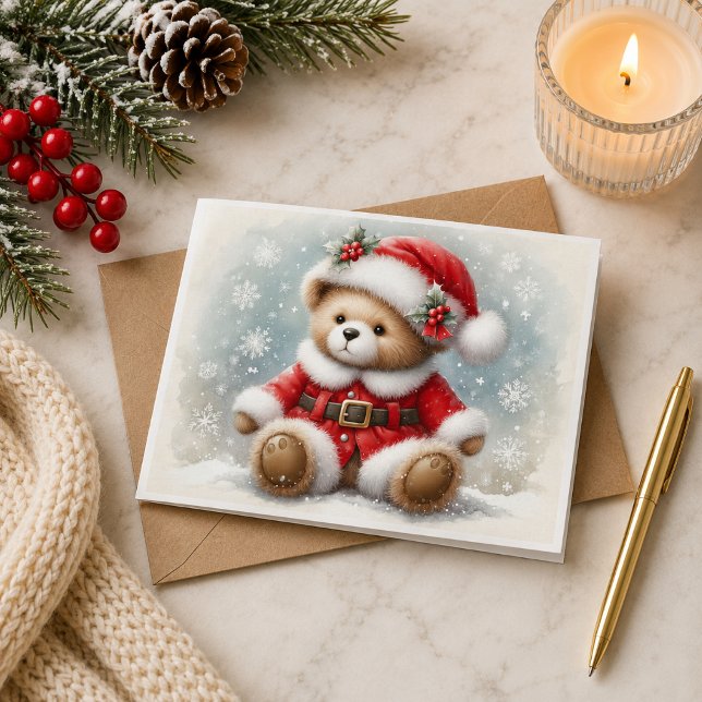 Christmas card with Christmas bear image (Creator Uploaded)