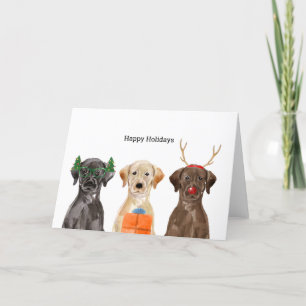 Christmas Card with Christmas Labradors