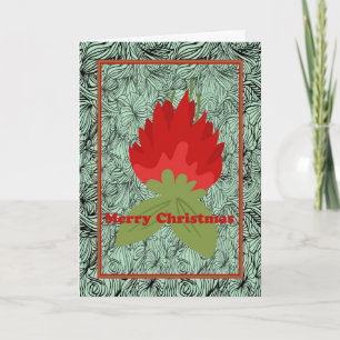 Christmas Card with Different Green and Red Design
