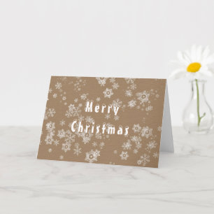 Christmas Card with Falling Snowflakes Winter