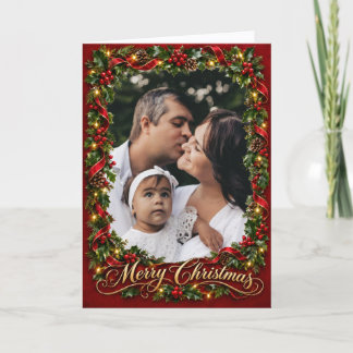 Christmas Card with Family Photo