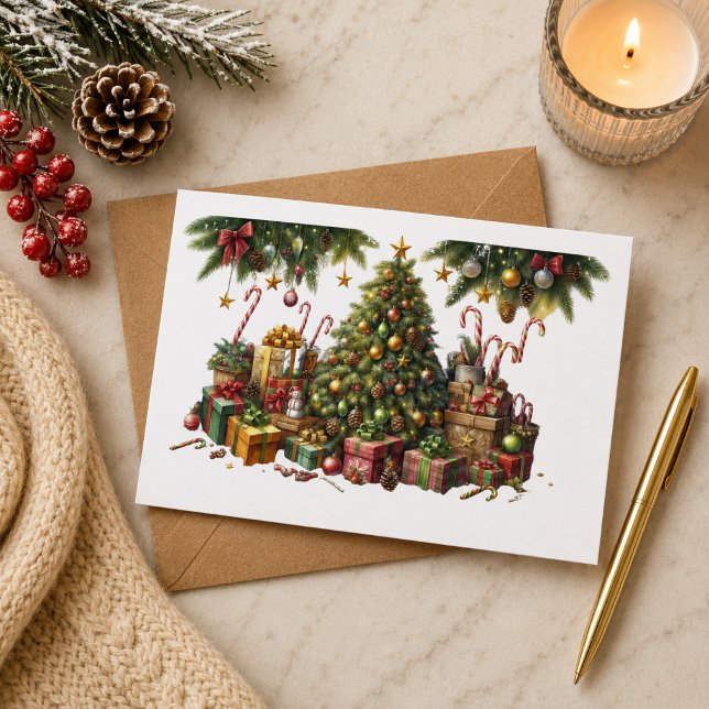 Christmas card with image of Christmas tree (Creator Uploaded)