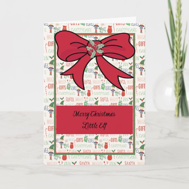 Christmas Card with Little Elves (Front)
