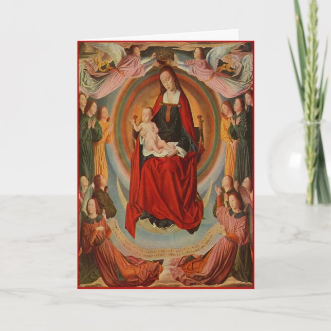 Christmas Card with Madonna & Child - Customisable (Front)
