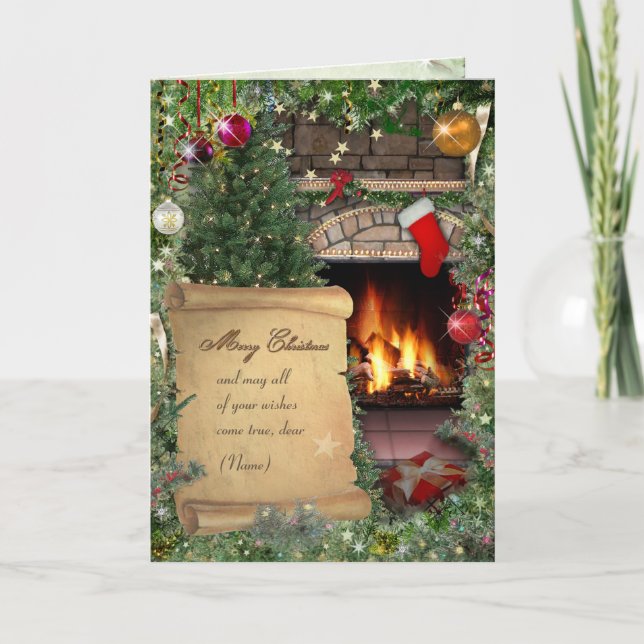 Christmas Card with Recipient's Name (Front)