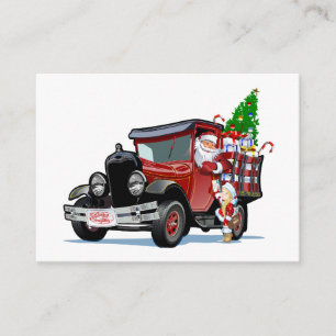 Christmas card with Santa and Snow Maiden-Postman